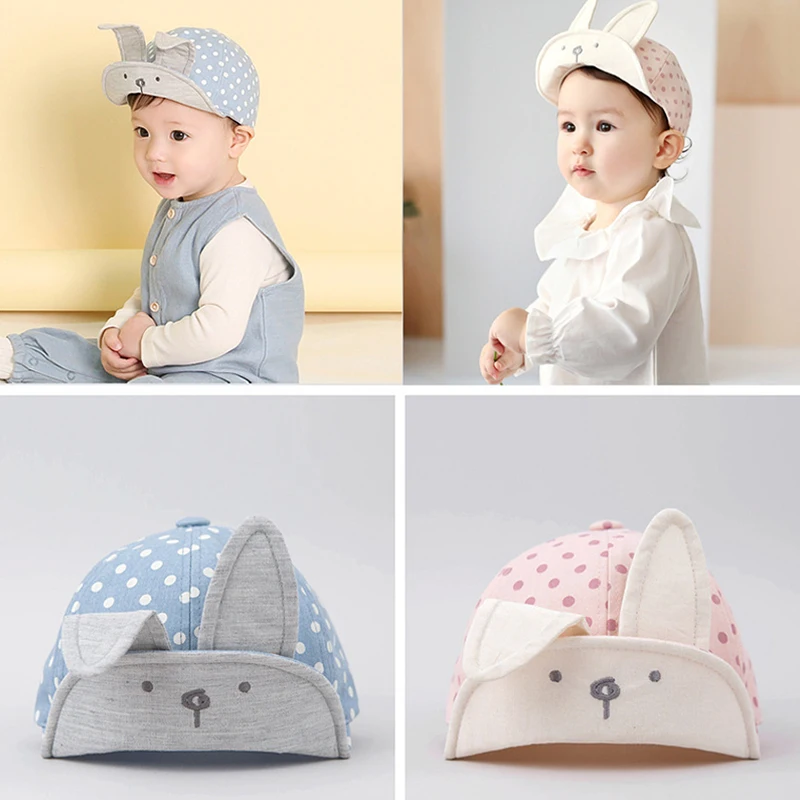 

Rabbit Long Ear Peaked Hats Visor Baseball Cap BrandBaby Hat For Boys Girls Children Snapback Spring Summer Autumn Newborn 3-24M