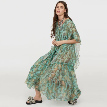 

TEELYNN chiffon dresses flower ruffled sexy backless floral dress summer women 2020 beach loose casual boho dresses vestidos