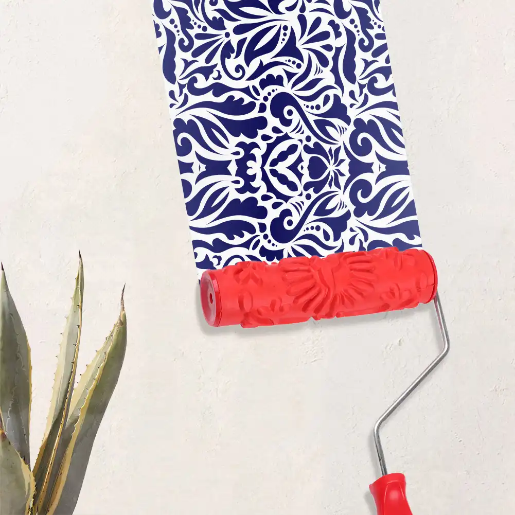 Rodillo De Pintura Con Patrones Herramientas De Cuadro De Pared