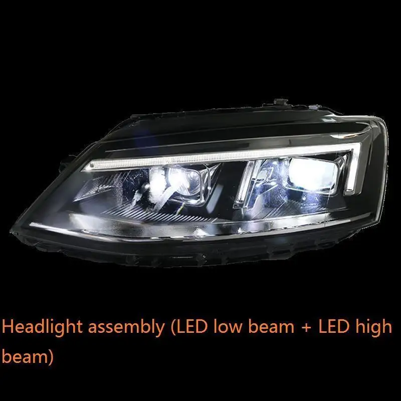 MODEL T Cob Drl Assessoires Neblineros Para Авто наружные светодиодные фары автомобиля фары в сборе 12 13 14 15 16 17 18 для Volkswagen Sagitar - Цвет: MODEL T