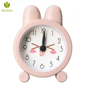 

Newest Cartoon Cute Digital Desktop Alarm Clock Mute Rabbit Children Room Table Clocks Bedroom Background Home Decor Accessories