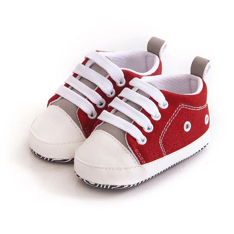 Детские холщовые ботиночки для новорожденных, спортивные сникерсы для маленьких мальчиков и девочек, обувь для первых ходунков, мягкая детская нескользящая обувь для малышей - Цвет: D1