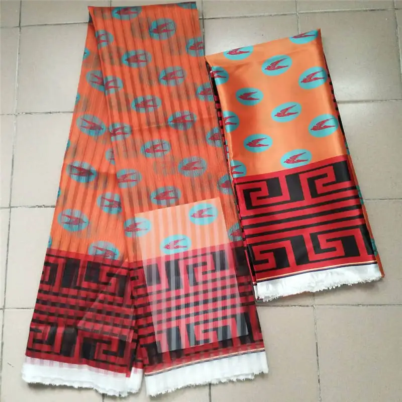 Шелковая восковая ткань африканская ткань для платья Африканский шелк Анкара ткань высокого качества новейший атласный воск для одежды 4+ 2 года! J52609