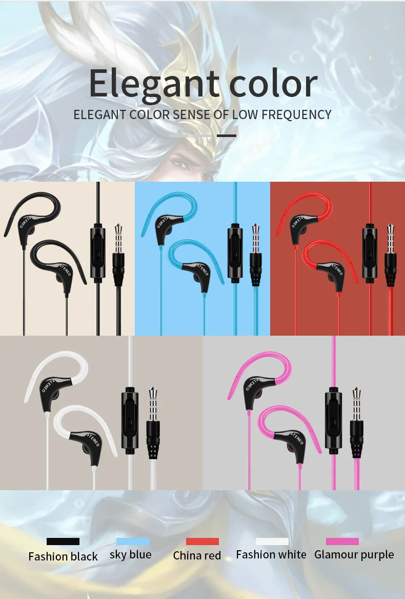 Спортивные наушники бас стерео HIFI музыкальные наушники с микрофоном Проводная гарнитура для мобильных телефонов Xiaomi IOS Android