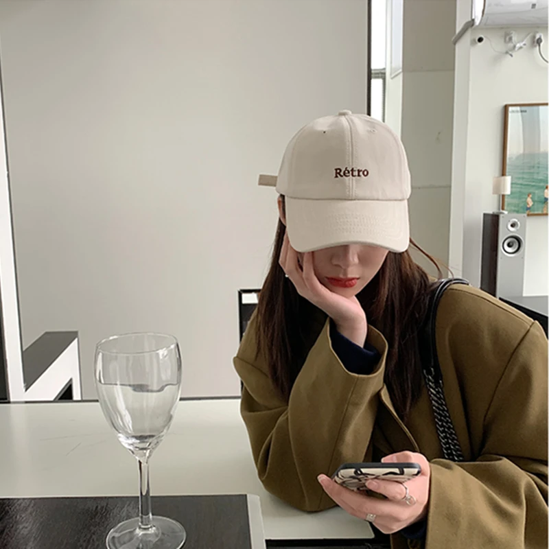 

Baseball Cap Designer Hat Women's Spring / Summer Letter Embroidery Street Versatile Travel Sun Protection Cap