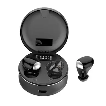

TWS Bluetooth Headset IPX6 Waterproof Earphone HIFI Stereo Bluetooth V5.0 Support Wireless Charging LED Power Display