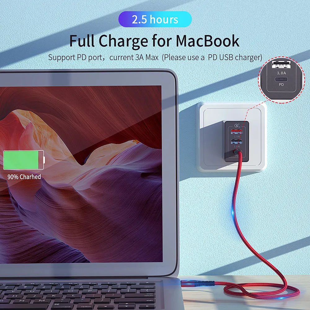 Кабель Essager usb type C to type C PD 60W Quick Charge 3,0 кабель usbc для MacBook iPhone 11 Pro Max Redmi Note 8 USB C шнур для передачи данных