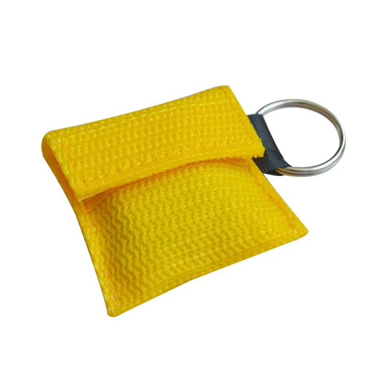 500 шт/партия маска для искусственного дыхания и сердечнолегочной реанимации с брелком защитный экран Cpr для Cpr/AED красный цвет - Цвет: Yellow