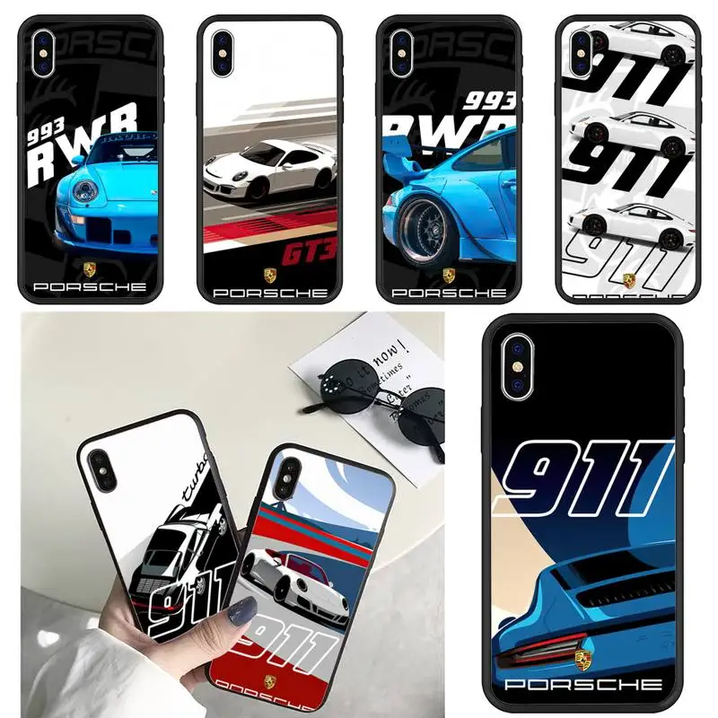 Роскошный автомобильный чехол для телефона 911 дюйма IPhone 12 Pro Max 6 6s 7 8 Plus XS XR 12mini Se 2020