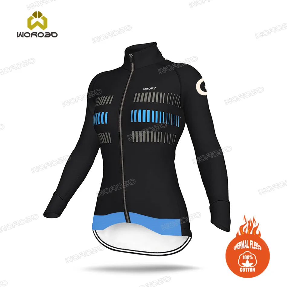 Cycling Clothing Woman Jacket Winter Long Sleeve Race Uniform Keep Warm Jacket Windproof Sweatshirt Female Bike Training Tops