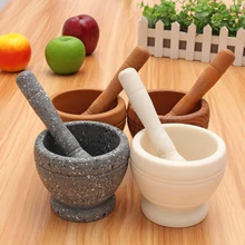 Mortar Alu Spice Crusher Resin Mangkuk Bumbu Lada Crusher Herbal Penggiling Bawang Putih Mangkuk Tekan Mangkuk Alat Dapur(China)