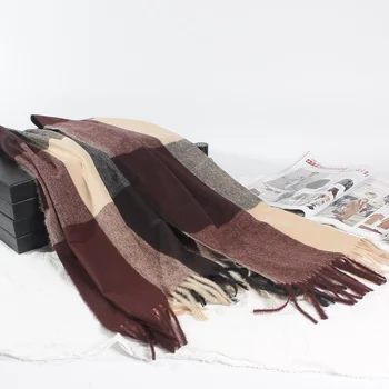 

Fashion Design Casual Scarves Winter Women Men's Thicken Cashmere Scarf Luxury Brand High Quality Warm Scarves Men