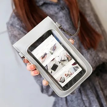 

Womens Phone Bag Touchable Leather Change Bag Crossbody Mini Shoulder Bag Wallet