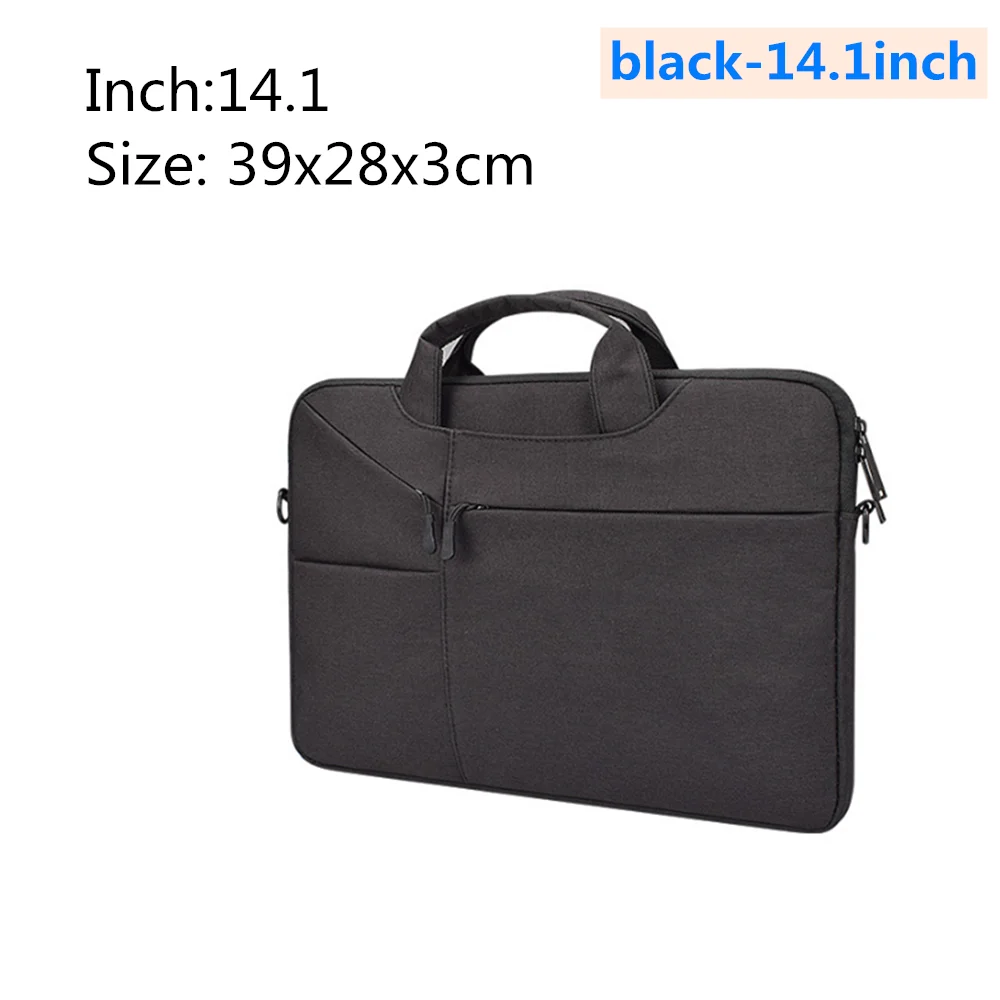black-14.1inch Водонепроницаемая Портативная сумка для ноутбука, защитный чехол 13,3, 14,1, 15,4, 15,6 дюймов, сумка Macbook Pro 15,6 Для Apple liner, фетровый короткий чехол - Цвет: black-14.1inch