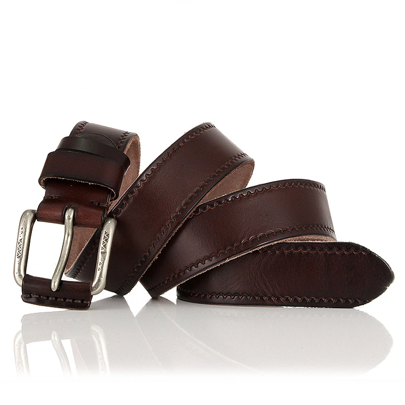 Top Layer Leather Cowskin Genuine Leather Belts Male Belt For Leather Belt Mens Belt Jeans Belts Pin Buckle Belt Jeans Classical Designer Strap Vintage Pin Buckle Belts For Men