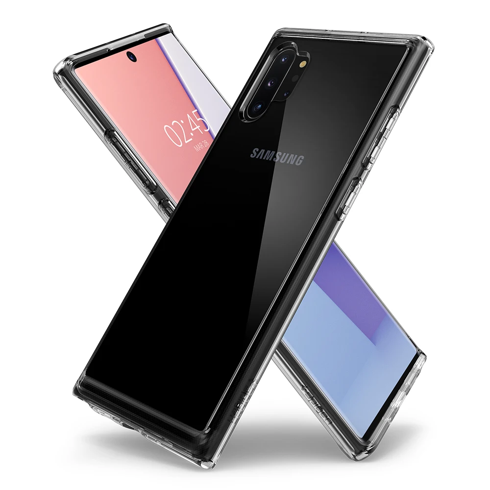 Ультра Гибридный чехол Spigen для samsung Galaxy Note 10 Plus/Note 10, прозрачная задняя панель, Мягкий бампер из ТПУ, ударопрочный чехол