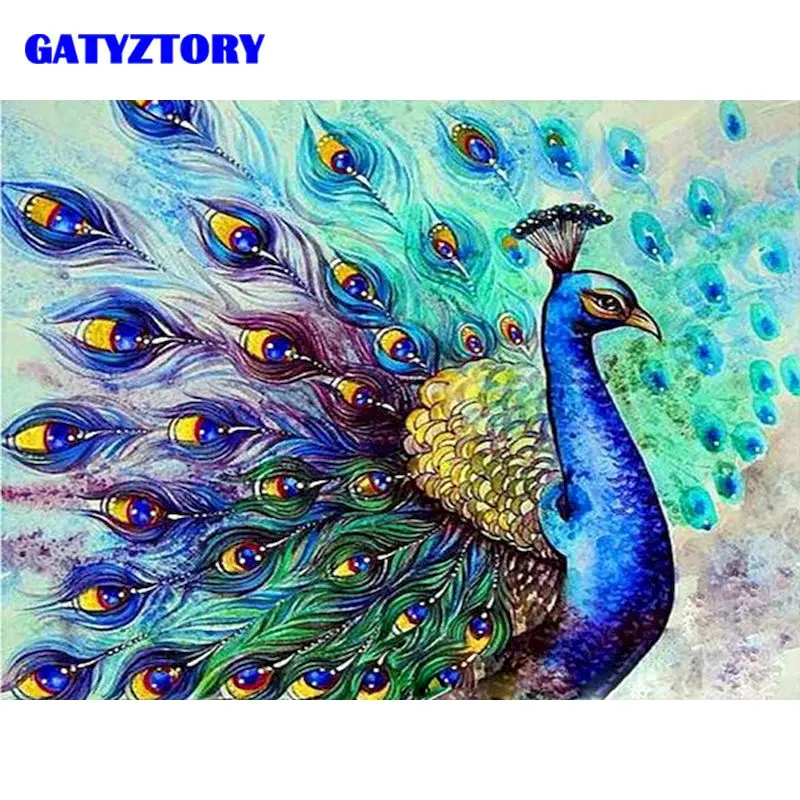 GATYZTORY 5D Набор для алмазной живописи особой формы павлин животное мозаика Dotz