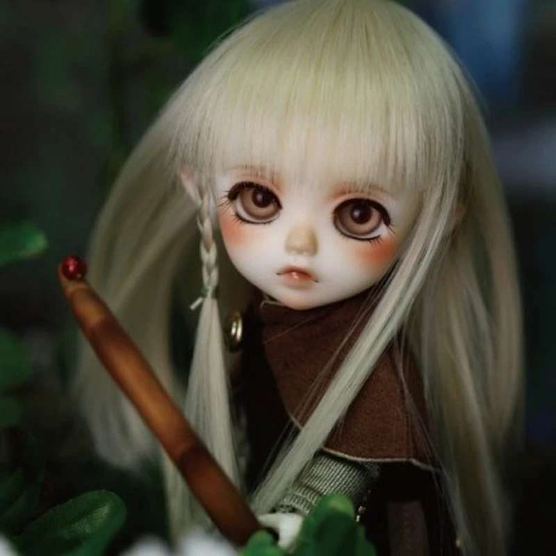 1/8 1/6 Bjd SD кукольный парик провод светлый блонд цвета высокой температуры для кукольный парик - Цвет: as picture