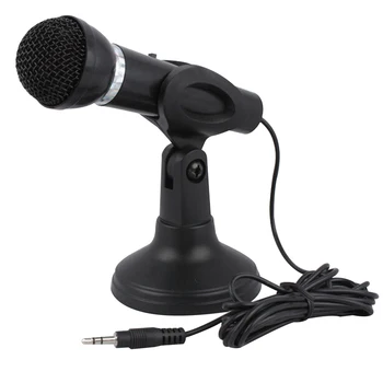 

3.5mm Computer Laptop Table Recording 180 Degree Rotatable Karaoke Wired Teaching Singing Microphone Handheld Desktop Stand KTV