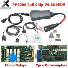 Nova chegada lexia 3 chip completo diagbox v9.68 v7.83 8.55 pp2000 v25/v48 firmware 921815c para citroen/peugeot obdii ferramenta de diagnóstico