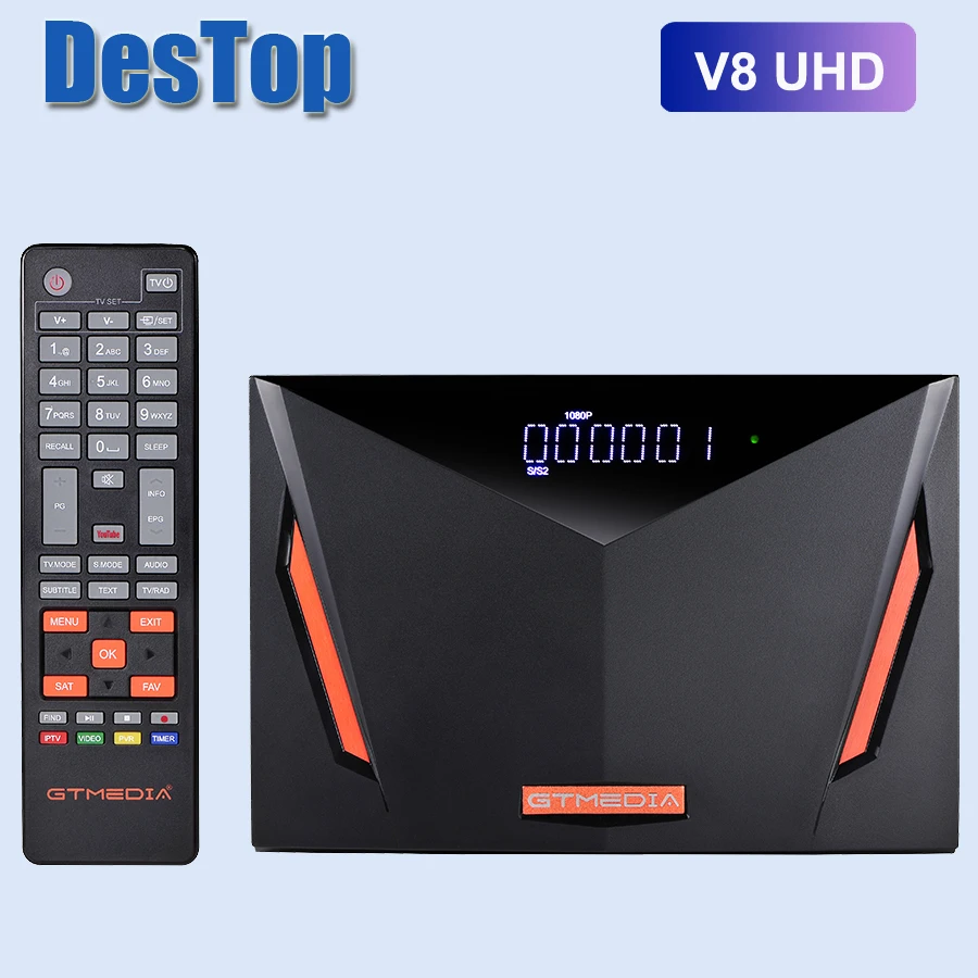 Satellite Receiver T2-MI Gtmedia V8 H.265 Dvb S2 Support S2/S2X Wifi UHD Newest-Box Builtin