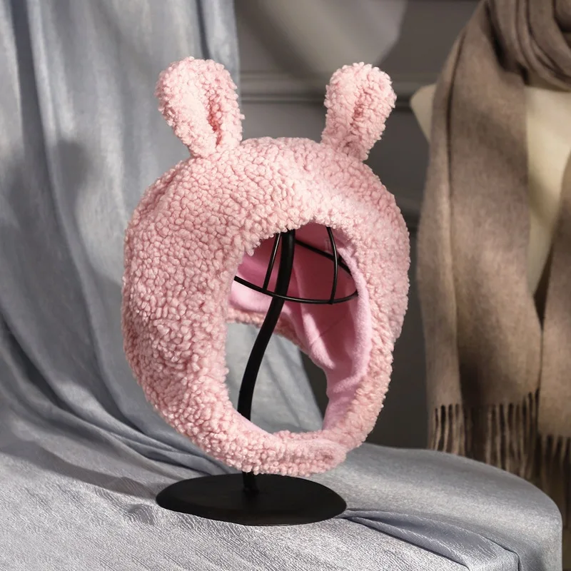 

Hat Women's Autumn & Winter Sweet Cute Japanese-style Winter Plush Cotton Cap Korean-style Earmuff Warm Ear Ushanka