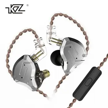 

KZ ZS10 Pro Metal Earphone 4BA 1DD 10 Units HiFi Headset Heavy Bass Noise Reduction Coil Iron 3.5mm Wired Earbuds with HD Mic