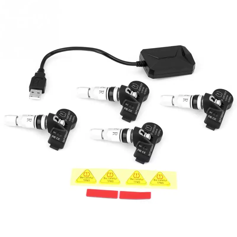 USB Car Tire Pressure Monitor System TPMS with 4 Internal Sensors for Android Navigation Display | Автомобили и мотоциклы