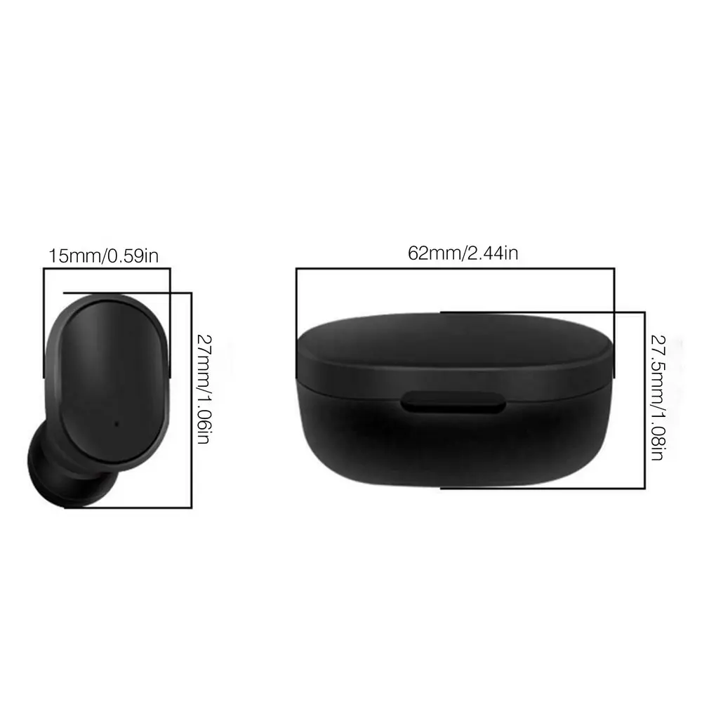 Wireless 5.0 Earphone Stereo Earbud Headset With Battery Cabin Sport Handsfree Earphone Cordless Headset For Mobile Phone