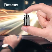 Baseus Mini USB Auto Ladegerät Für Handy Tablet GPS 3.1A Schnelle Ladegerät Auto-Ladegerät Dual USB Auto Telefon ladegerät Adapter in Auto(China)