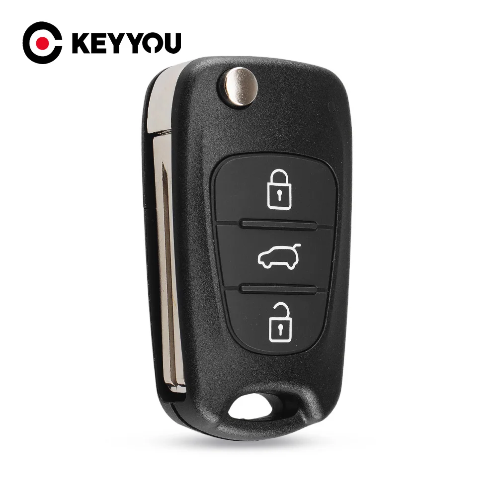 Складной пульт дистанционного управления KEYYOU 10 шт./лот с 3 кнопками для Hyundai I30 IX35