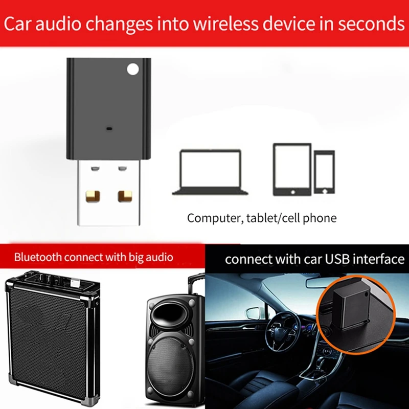 Bluetooth 5,0 приемник музыкальный аудио приемник автомобильный передатчик беспроводной адаптер телефон Громкая Связь Динамик 2,4 МГц