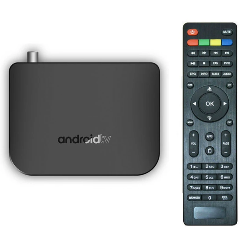 США Plug M8S Plus Dvb Smart 4K Android 7,1 ТВ приставка Dvb-T2/T наземный комбо Amlogic S905D четырехъядерный 1 ГБ 8 ГБ 1080P