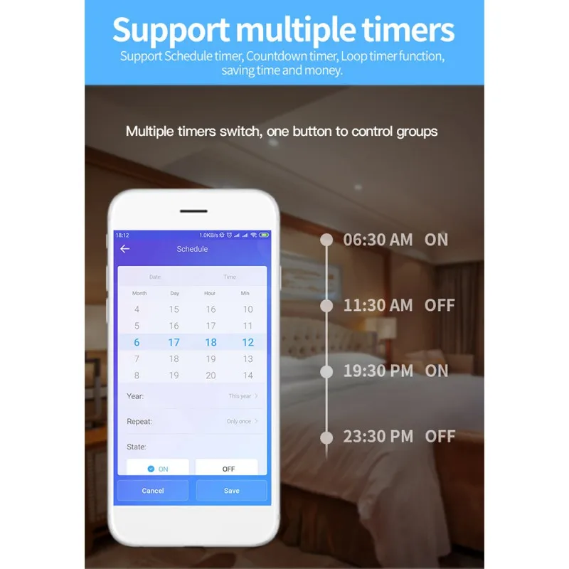 WiFi Smart Panel Switch Remote Voice Control Timing Button Light Switches For Google Home Alexa