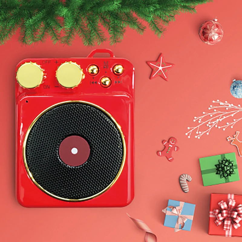 

2020 New Portable Bluetooth Speaker retro trend mini car Speaker subwoofer outdoor smart wireless speaker connection card radio