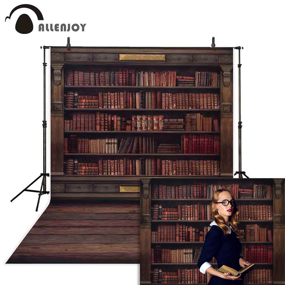 Allenjoy Bookshelf Backdrops Study Library Graduation Season Back To School Wall Decor Photography Background Photo Studio Props Photography Backdrops Books Backdropbackdrop Photography Aliexpress