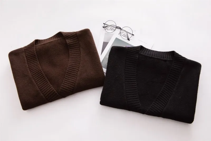 women all match casual v-neck sleeveless sweater girls ladies students knitted vest tops female pullovers outerwear