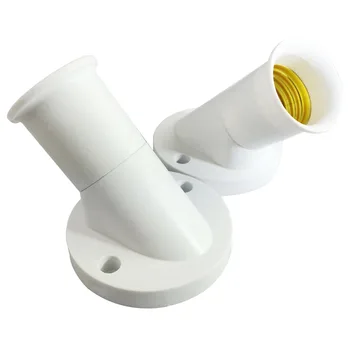 

E27 socket socket 45 degree tilt screw bulb base wall socket adapter converter garden lamp holder AC 250V 6A