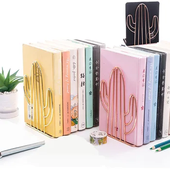 

Ins Nordic Desktop Bookstand Simple Student Iron Bookshelf Book Office Bookend Simple File Rack Information Rack