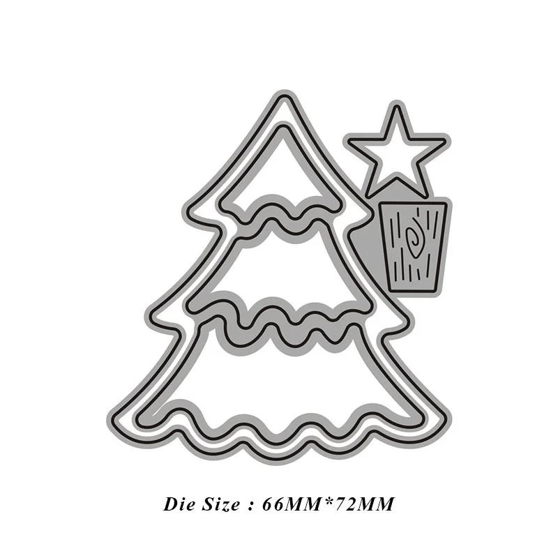 Xmas Tree Рождественский снеговик/Лось/Рождественская елка Металлические Вырубные штампы трафарет для скрапбукинга "сделай сам" штамп для альбомов изготовление бумажных карточек ремесло тиснение - Цвет: Xmas Tree