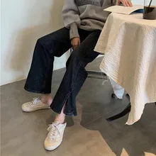 Свинец свободные Уайлд Высокая талия джинсы женские тонкий, Осень-зима, новинка, в Корейском стиле, Повседневная тонкая 9 штанов