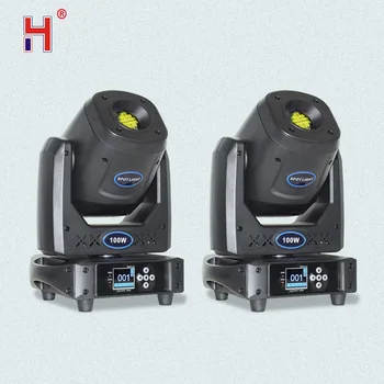 

Party Lights 100W Gobos Led Moving Head Spot Light 3 Face Prism With Rotation DMX Controller For Party Pub Show Wedding 2pcs/lot