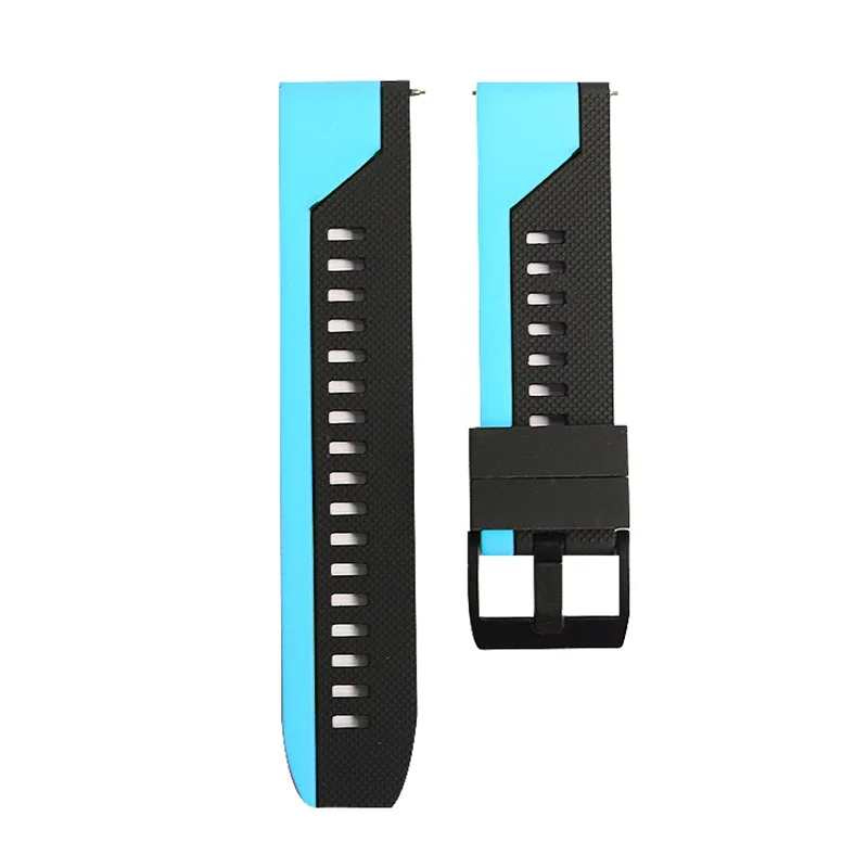 Ремешок на запястье для часов huawei GT/GT 2, умный ремешок для часов, силиконовый браслет для Honor Magic для Polar Vantage M для Polar Lgnite - Цвет: Black blue