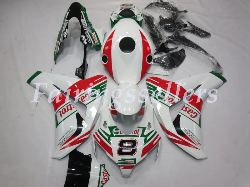 Инъекций ABS Полный обтекатели комплект Подходит для HONDA CBR1000RR 2008 2009 2010 2011 CBR 1000RR 08-11 CBR1000 обтекатель, цвет красный, белый, синий - Цвет: Red white black