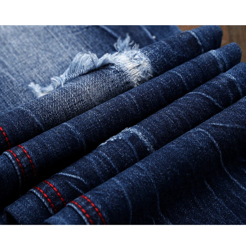 Мужские джинсы с дырками, джинсовые брюки, мужские прямые джинсы, Ретро стиль, мужские джинсы, брюки
