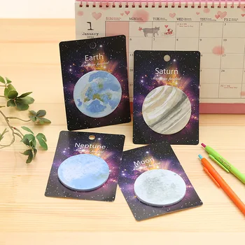 

30PC/Pack Creativity Planet Mini Memo Pad N Times Sticky Notes Scrapbooking for Student Message Sticker School Supply Stationery