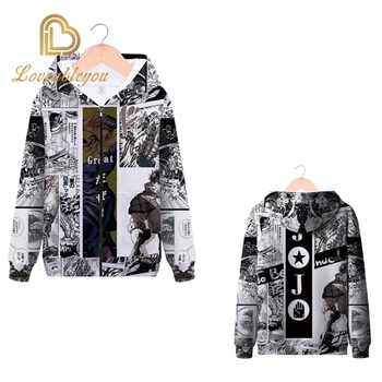

JOJO'S BIZARRE ADVENTURE Hoodie JoJo Thin Hoodies Casual Zipper Coat Outfit