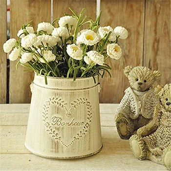 

Pastoral Style Wrought Iron Vase Vintage Rural Style Home Decor Planting Container Small Iron Bucket Garden Accessories