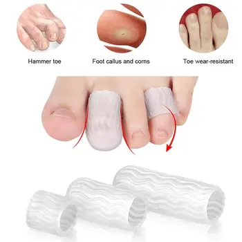 

10Pairs Toe Cover Protector Sports Pain Relief Hammer Toe Correction Separators High Elasticity Braces Supports Health Care