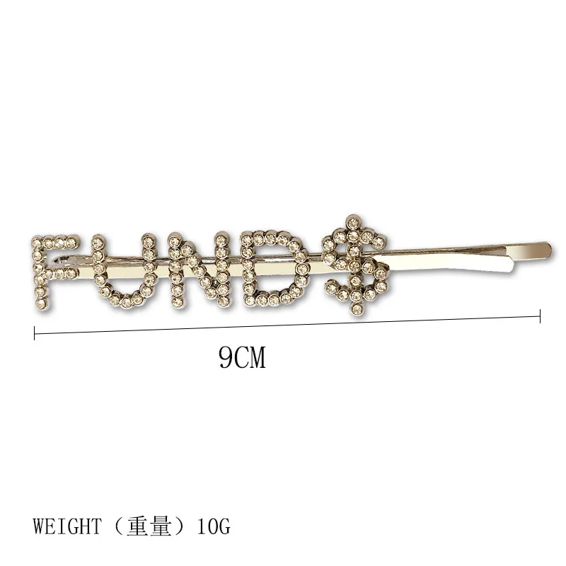 1 шт FUND$ Letter Rhinestone заколки для волос хрустальные шпильки для волос заколки для волос металлические заколки для волос аксессуары для укладки для женщин золото/серебро